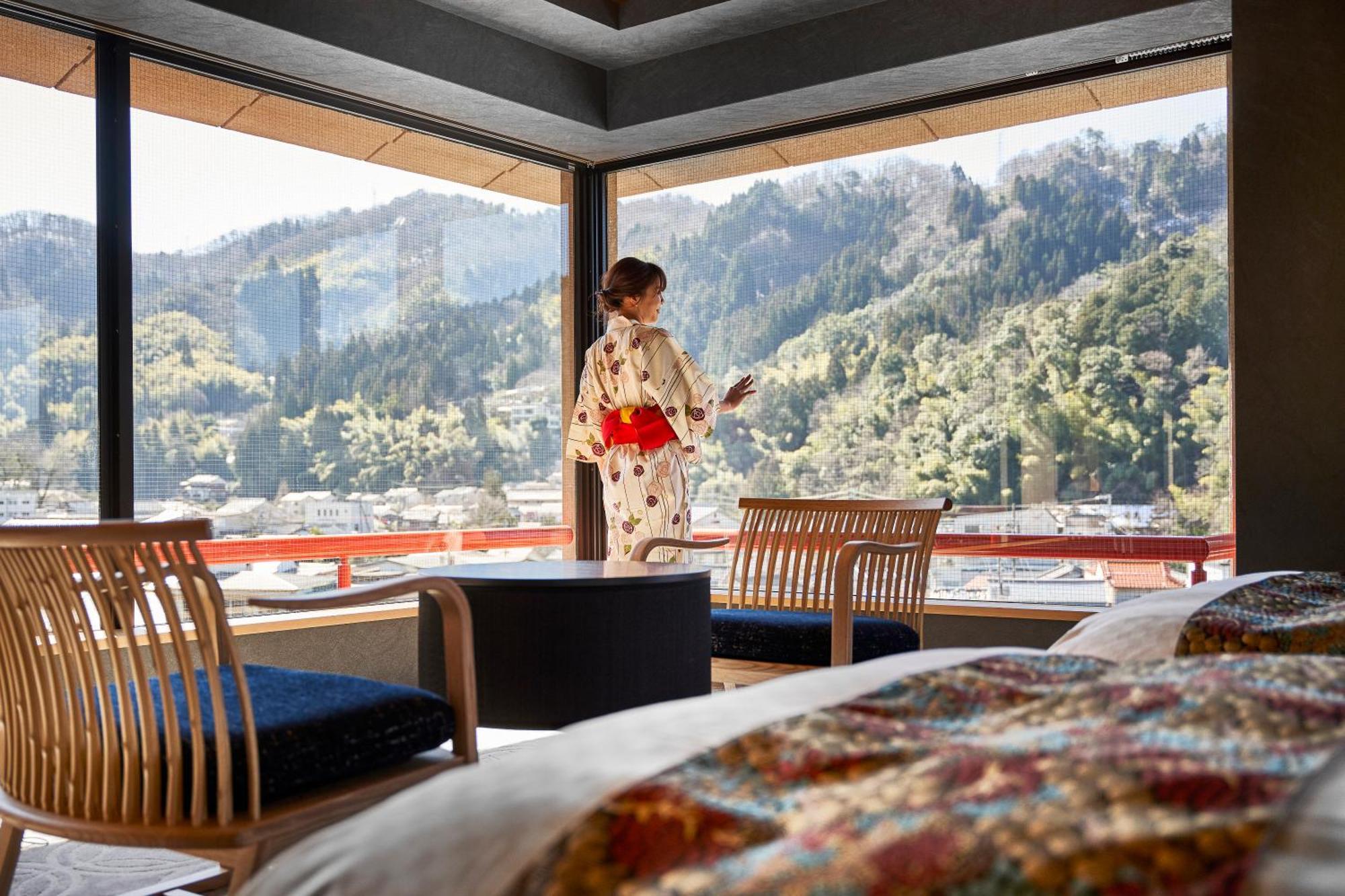 Mansuirou Hotel Misasa Bagian luar foto