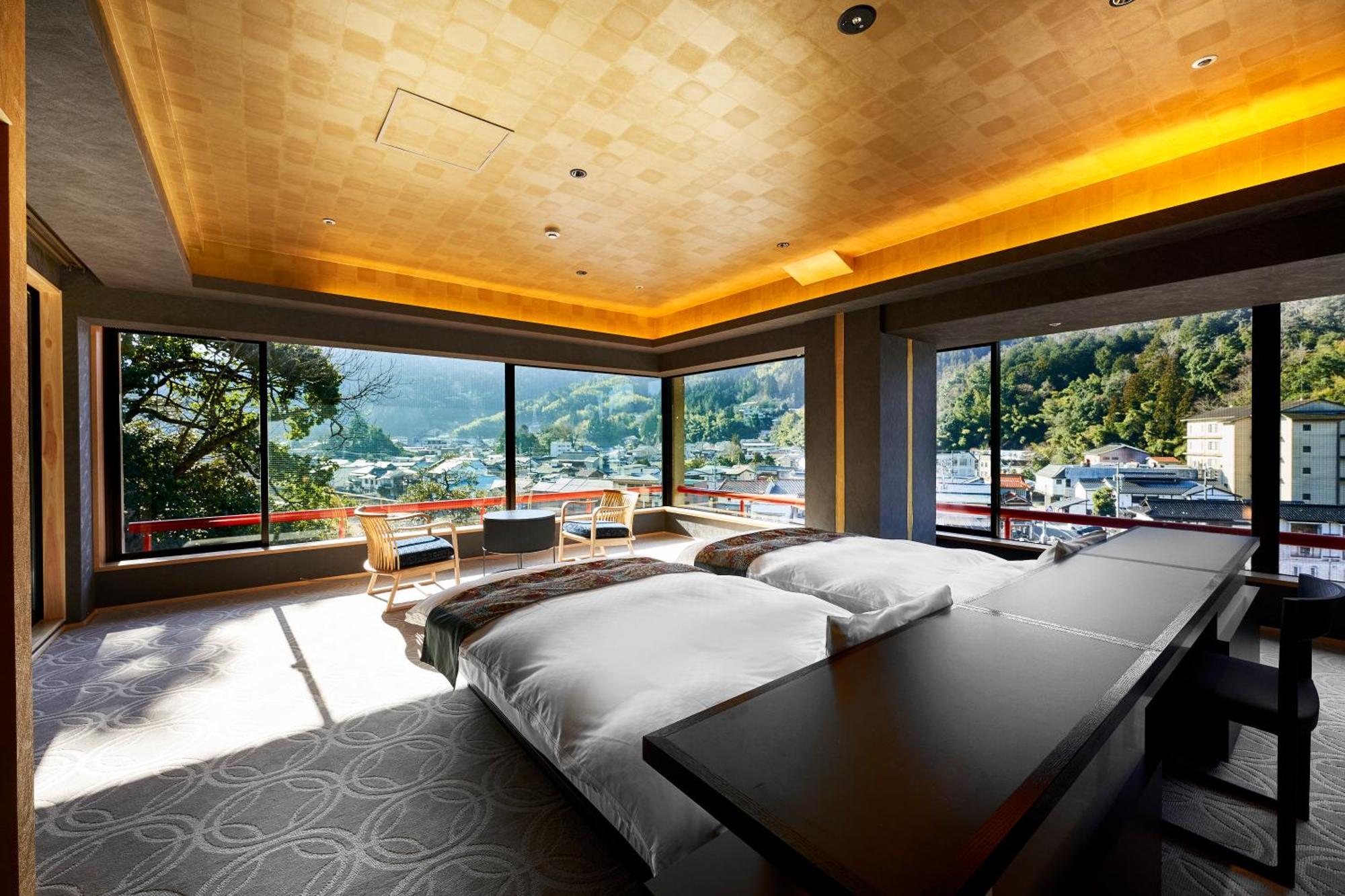 Mansuirou Hotel Misasa Bagian luar foto
